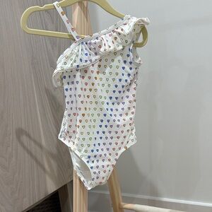 Roller Rabbit Tula one piece swimsuit in “disco hearts”